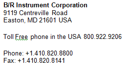 Contact B/R Instrument